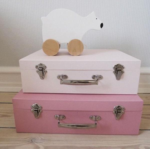 pojemnik na zabawki walizki walizka różowa