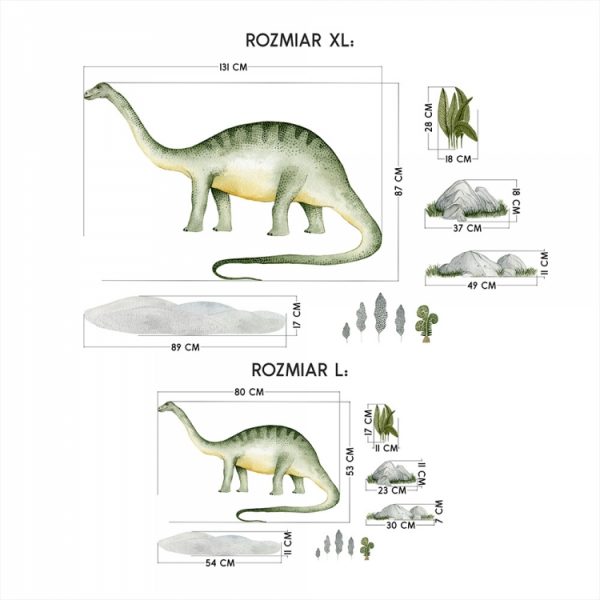 naklejki na sciane dla dzieci dinozaury