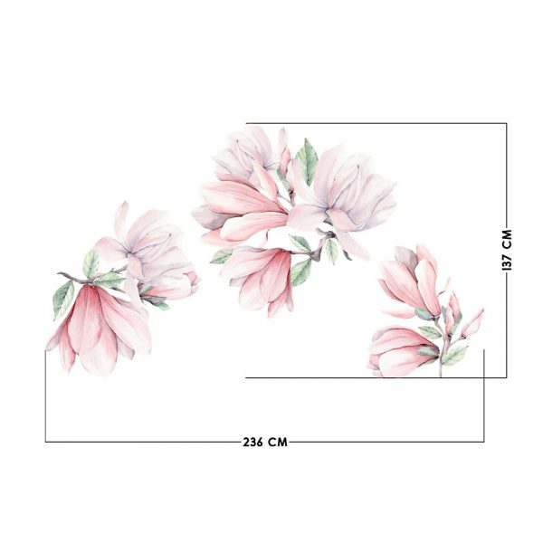 naklejka kwiaty magnolie